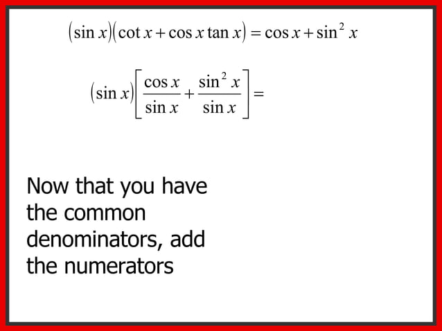 Proving Trigonometric Identities | PPT | Physics | Science