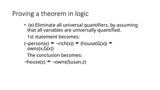 Proving a theorem in logic zaka.pptx, Proving a theorem by resolution ...