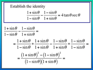 Establish the identity
 