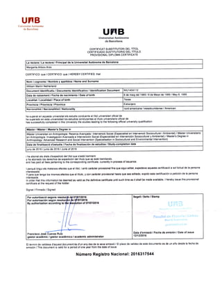 Provisional Diploma Certificate