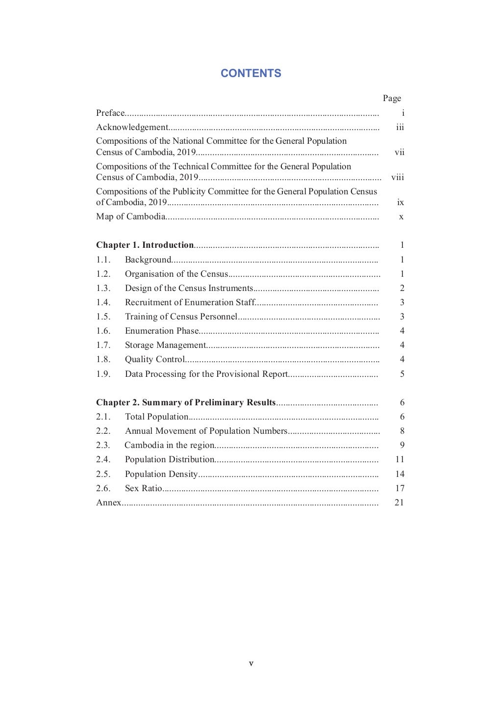 General Population Census of the Kingdom of Cambodia 2019