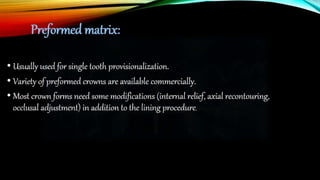 Provisional restoration