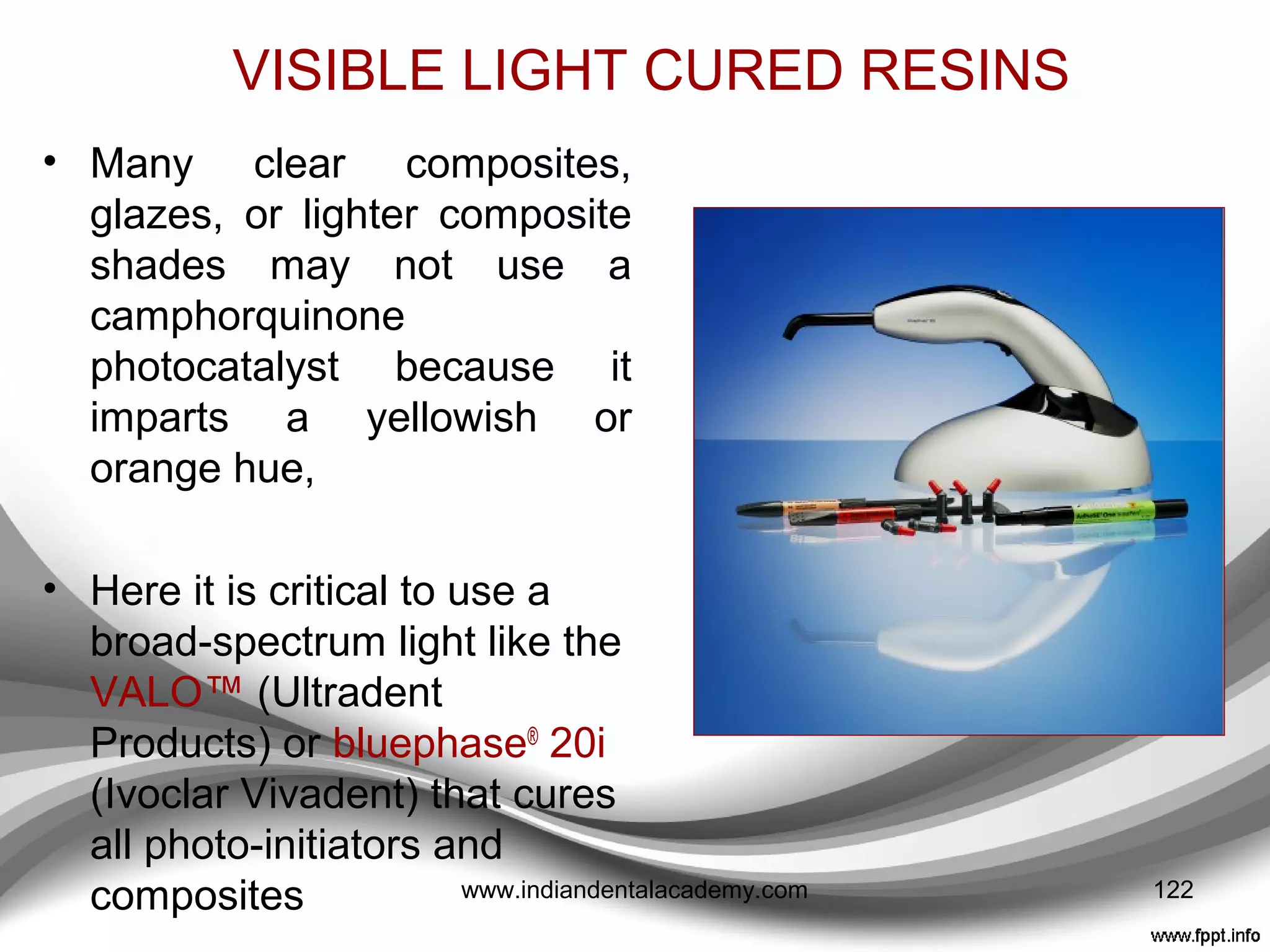 Luxatemp Ultra
• Incorporating proprietary nano
technology
• Luxatemp Ultra surpasses all
leading provisional materials
in flexural strength
• The key to provisional
stability and long-term
durability, especially with
multi-unit temporaries.
• Luxatemp Ultra delivers
improved initial hardness and
superior break resistance.
122www.indiandentalacademy.com
 