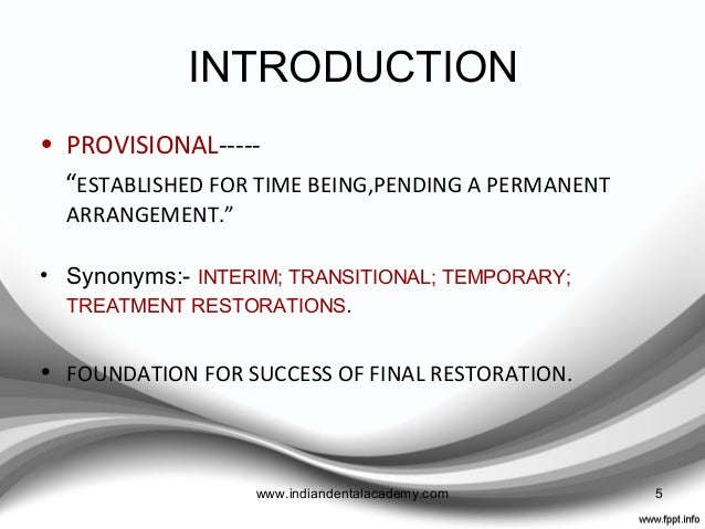 provisional restorations orthodontic practice