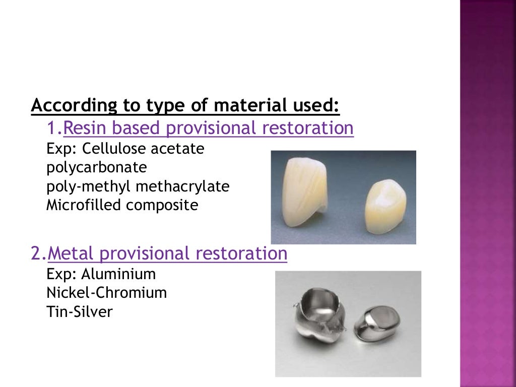Provisional restorations a road to successful final restorations