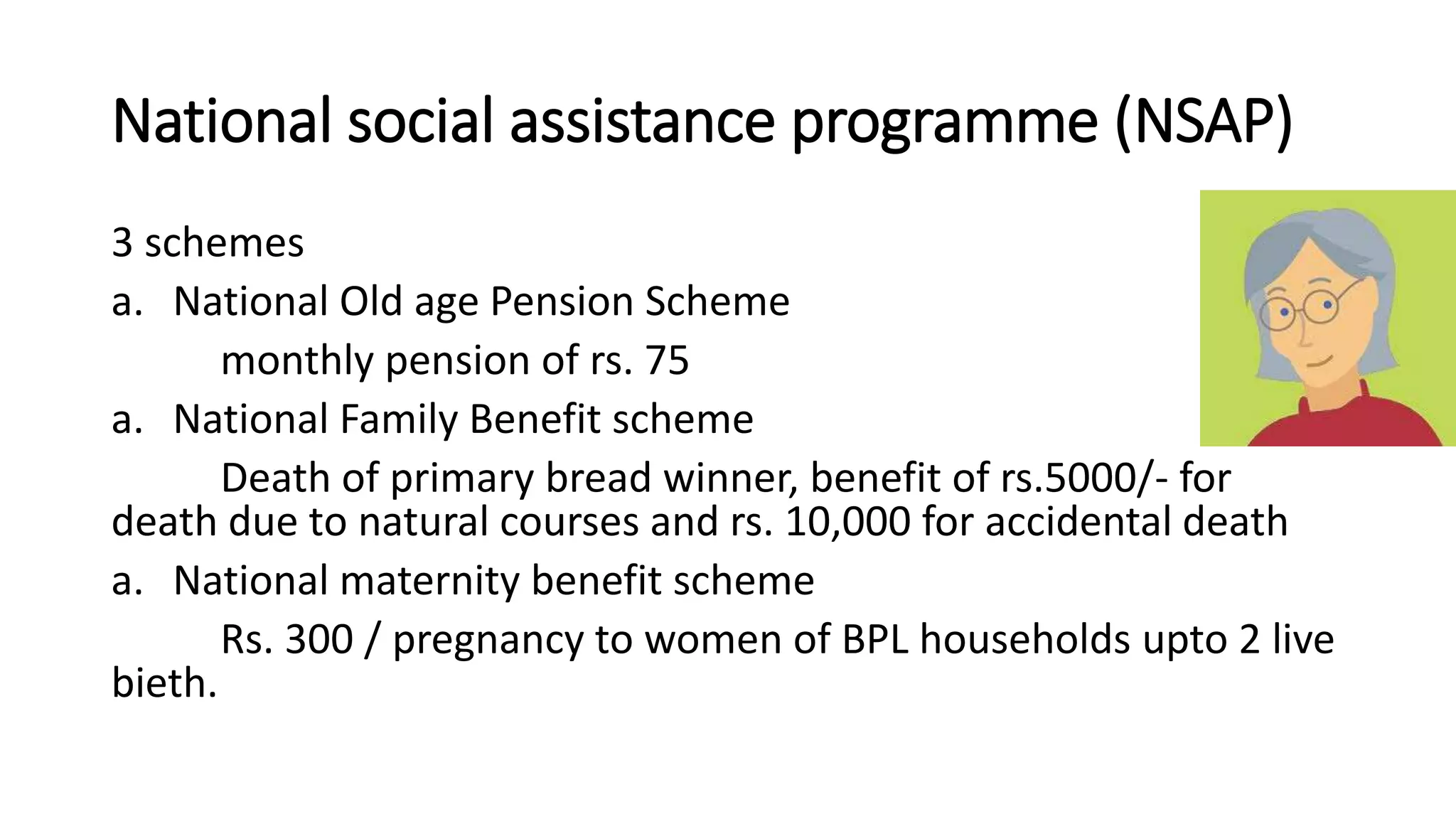 Nsap Course Provision and programmes for the elderly | PPTX