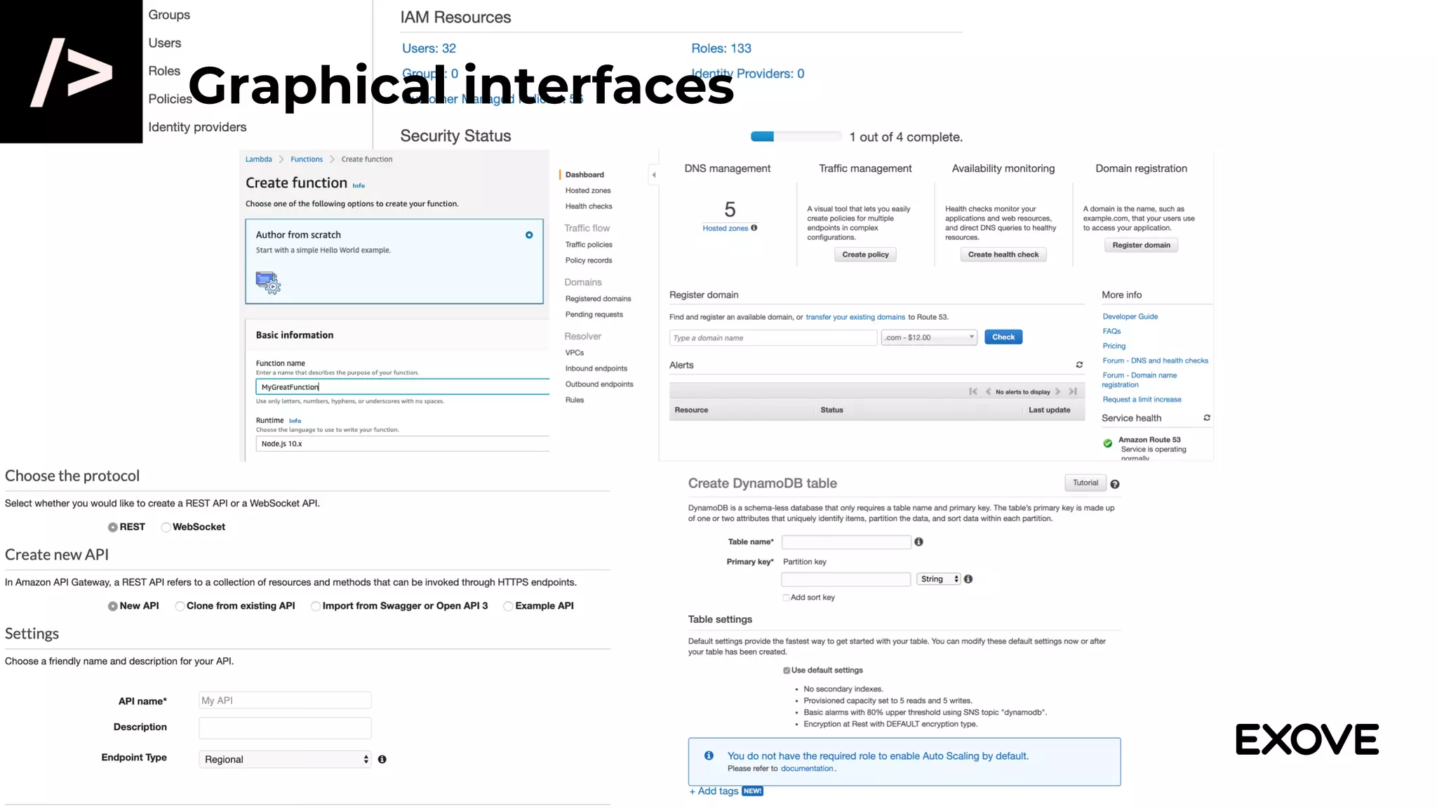 Graphical interfaces
 