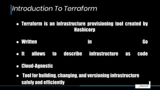 Provisioning Infrastructure Using Terraform | PPTX