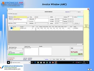 Invoice Window (AMC)
 