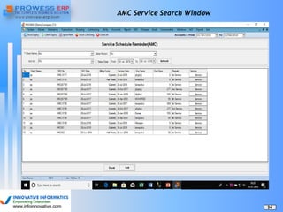 AMC Service Search Window
 