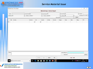 Service Material Issue
 