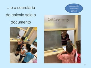 19
…e a secretaria
do colexio sela o
documento
Autonomía
e iniciativa
persoal
 