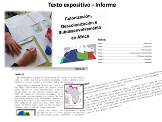 Texto expositivo - Informe
 