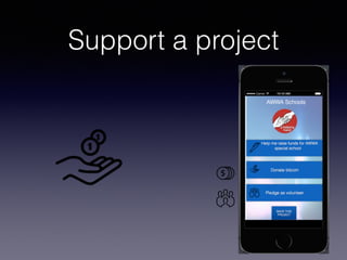 Support a project 
 