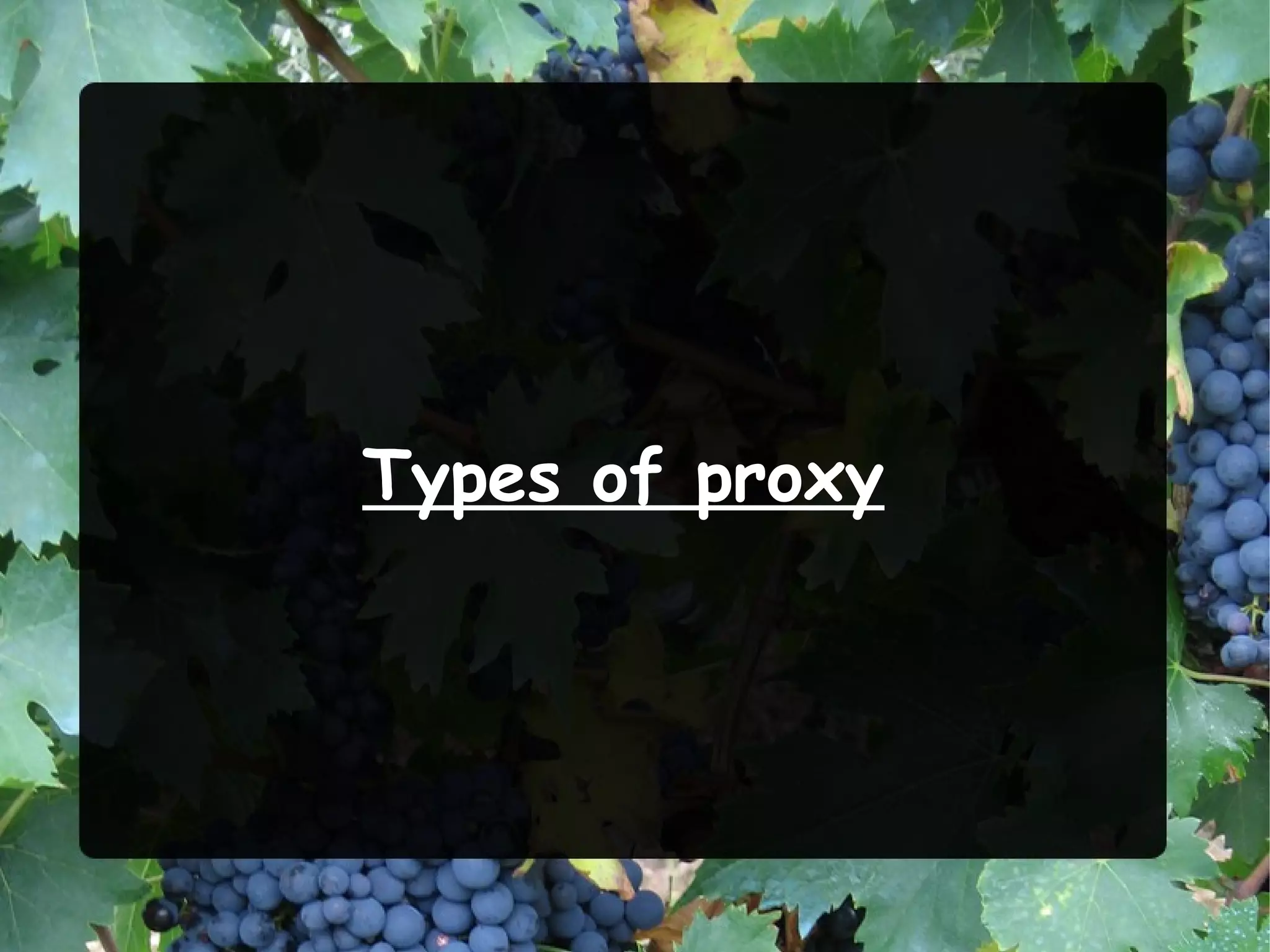 Types of proxy

 