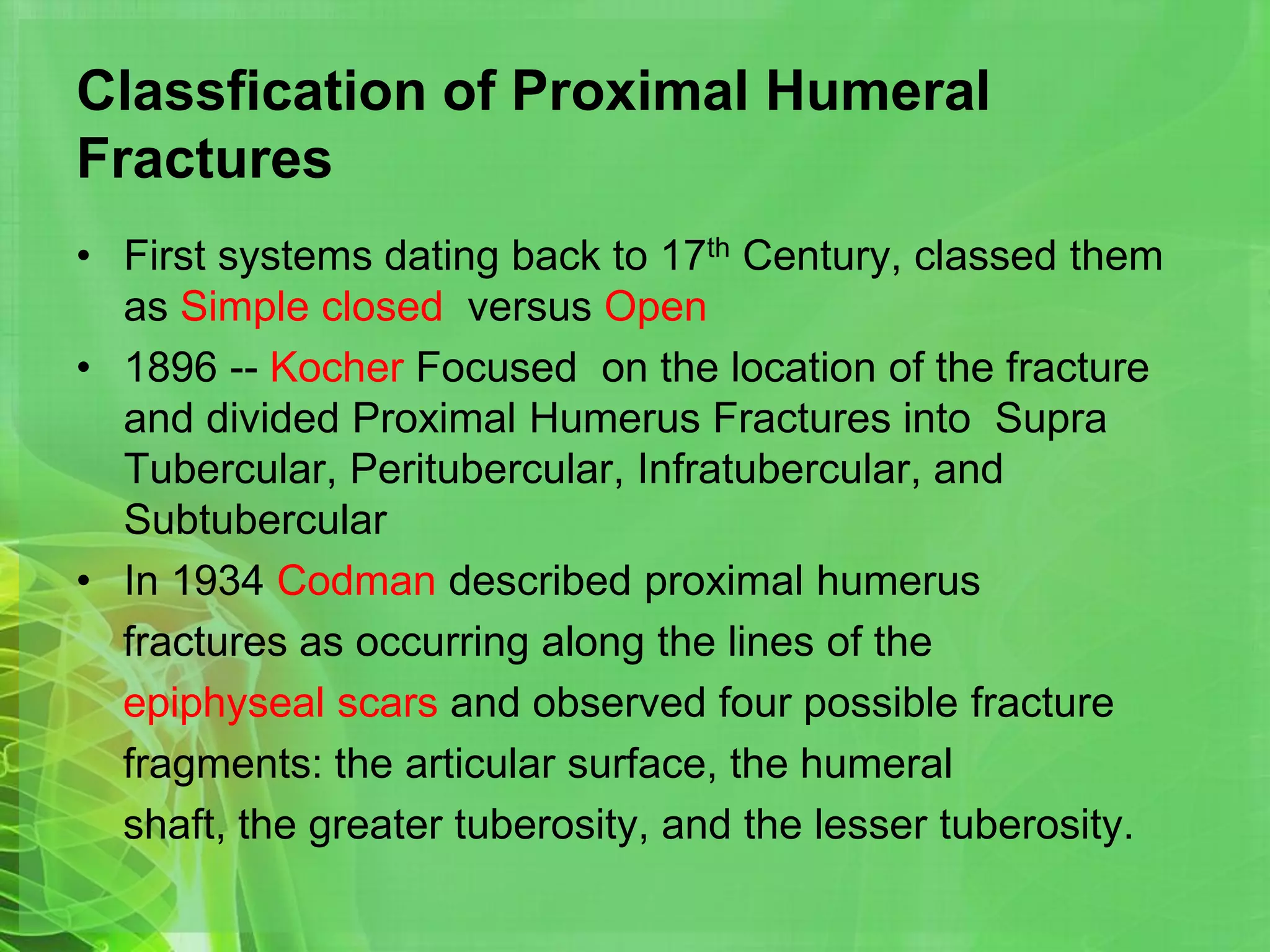 Proximal humerus fractures | PPTX