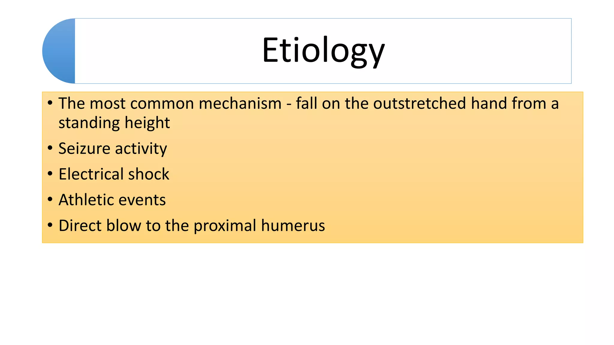 Proximal humerus fractures | PPTX