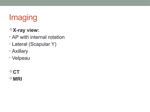 Proximal Humerus Fractures basic knowledge | PPT
