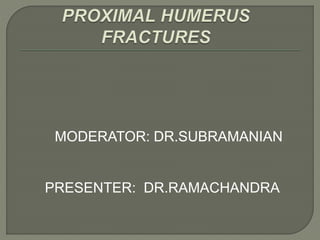 MODERATOR: DR.SUBRAMANIAN
PRESENTER: DR.RAMACHANDRA
 