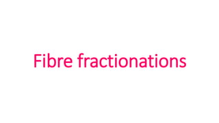 Fibre fractionations
 