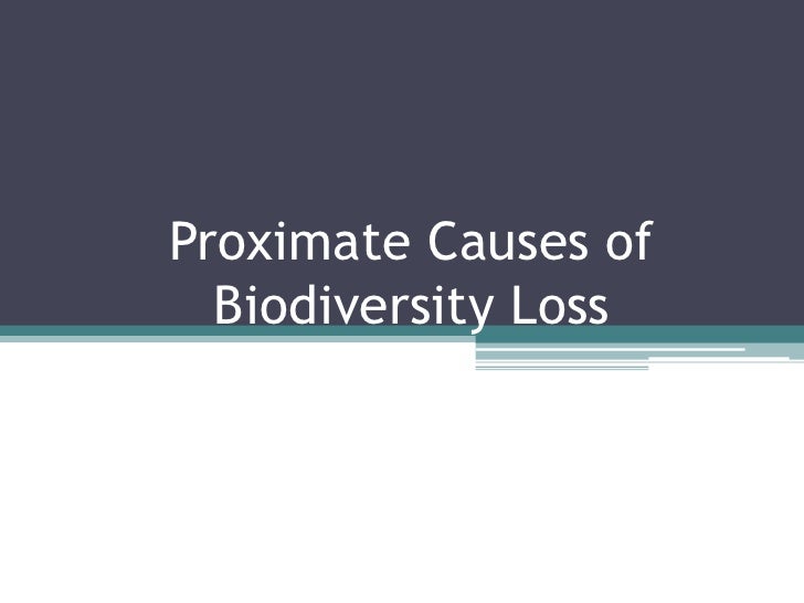 Proximate Causes of Biodiversity Loss
