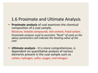 Proximate & ultimate analysis of coal | PPTX