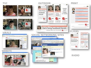 TVC           OUTDOOR               PRINT




                                    FLYERS
VIRALS
          SOCIAL NETWORKING SITES




WEBSITE
                                     RADIO
 