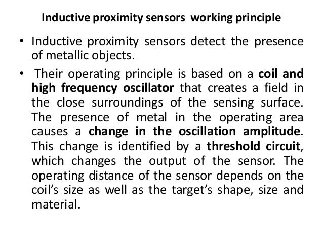 proximity sensors inductive proximity sensor how it works