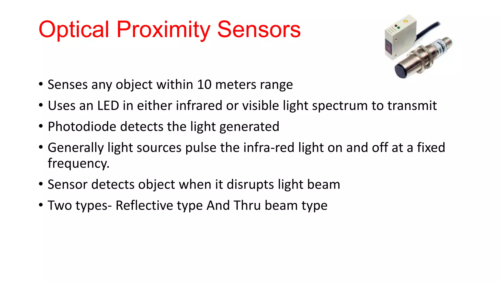 Proximity sensors | PPTX