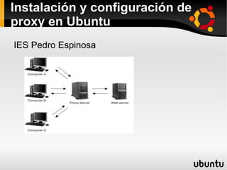 Instalación y configuración de proxy en Ubuntu ,[object Object]
