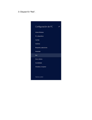 3- Cliquear En “Red”.
 