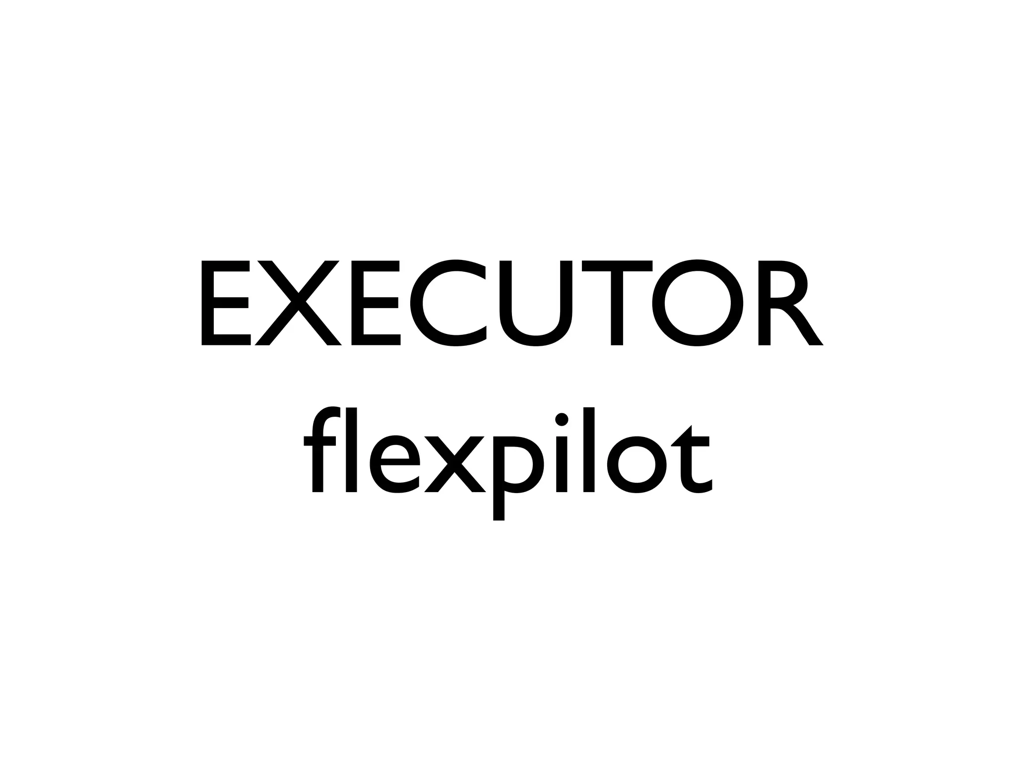 EXECUTOR
  ﬂexpilot
 