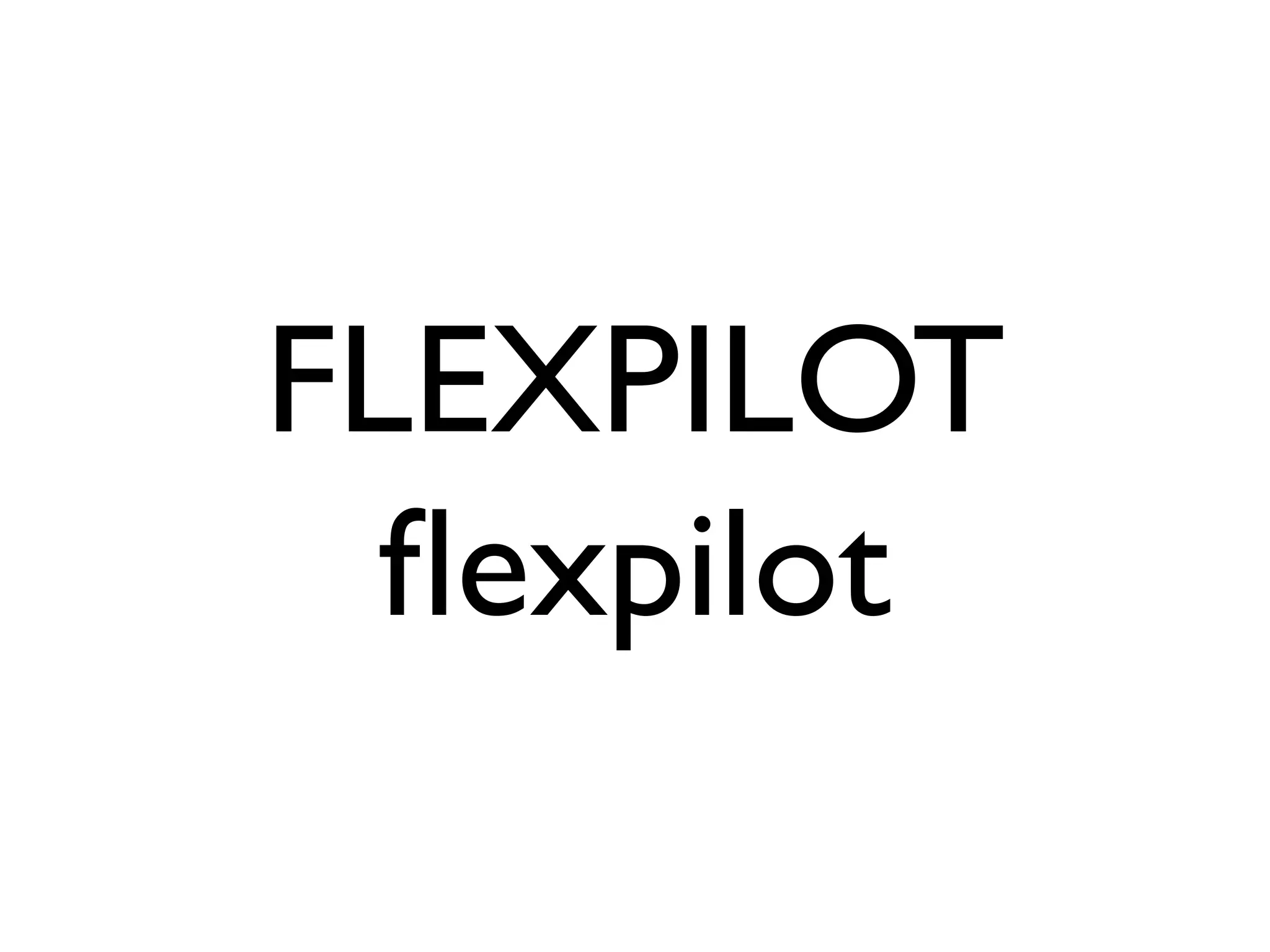 FLEXPILOT
  ﬂexpilot
 