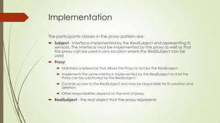 Proxy Design Pattern Ppt Proxy design pattern | PPSX