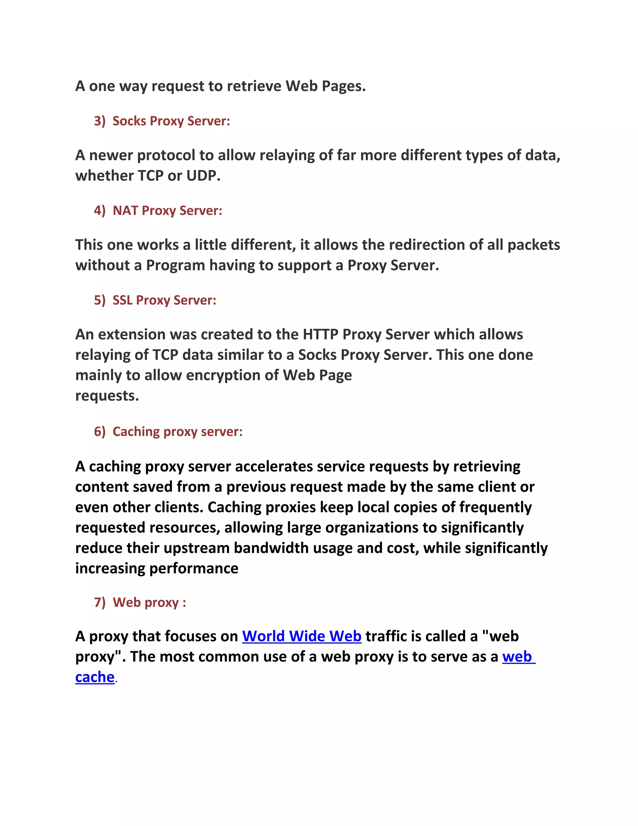 Seminar On Proxyserver Doc