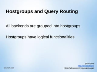 ProxySQL - High Performance and HA Proxy for MySQL | PDF