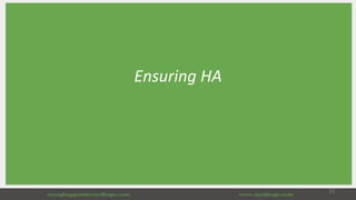 Ensuring HA
13
 