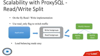 Proxysql use case scenarios hl++ 2017 | PPT