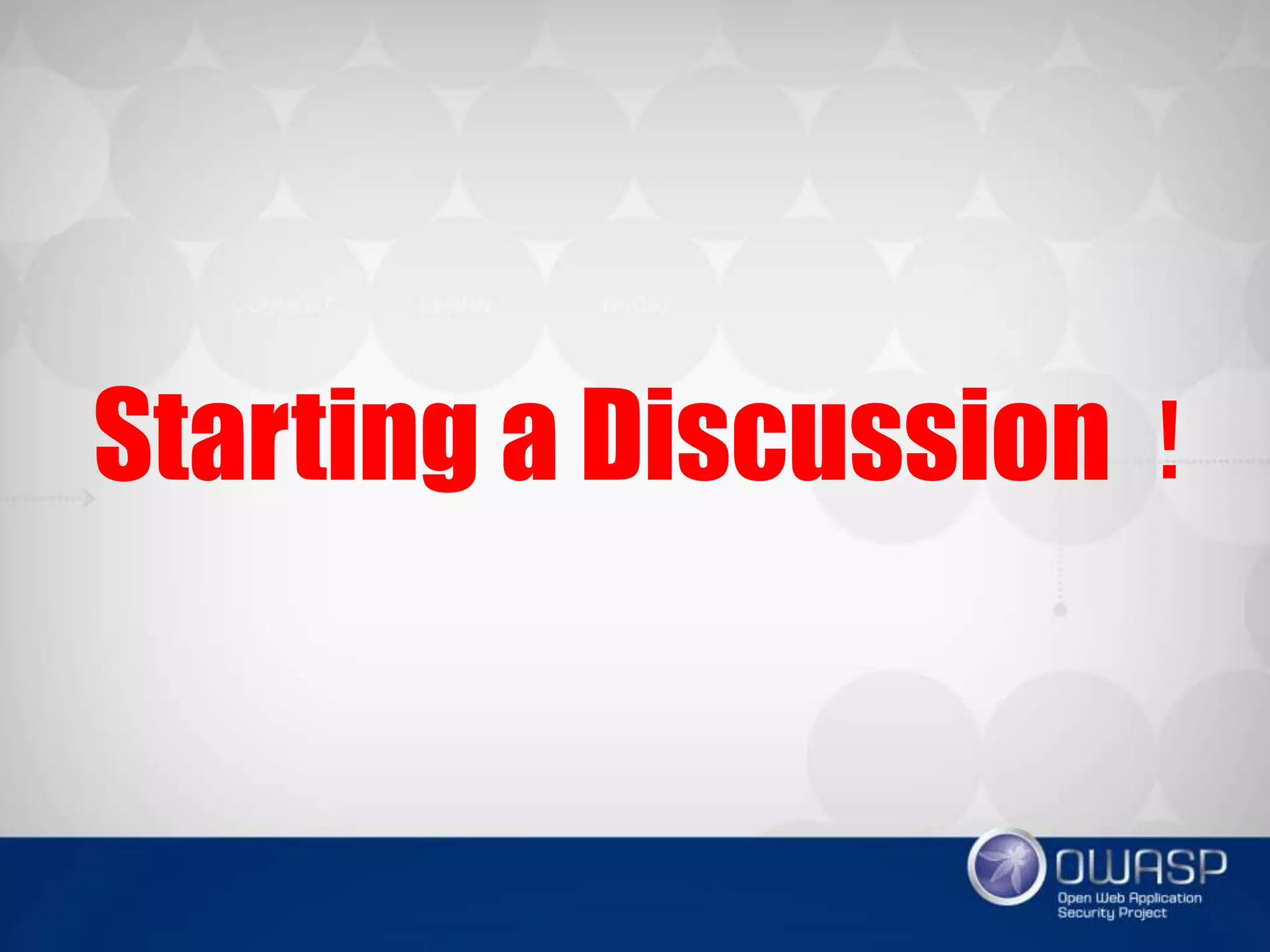 Starting a Discussion！
 