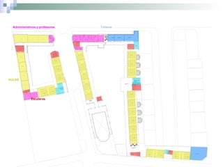Escaleras Administrativos y profesores Talleres SSHH AULAS 