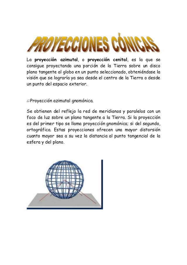 Proyección cónica Proyección cónica