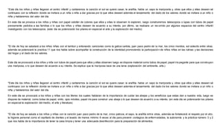 *Este día los niños y niñas llegaran al centro infantil y cantaremos la canción el sol se quiere casar, la arañita, había un sapo la mariposita y, otras que ellos y ellas deseen sé
continuara con la reflexión donde se invitara a un niña o niña a dar gracias por lo que ellos deseen además el lanzamiento del dado de los valores donde se invitara a un niño o
niña y hablaremos del valor del día.
En este día se provoca a los niños y niñas con papel celofán de colores que ellos y ellas lo observen lo exploren, luego construiremos telescopios o lupas con tubos de papel
previamente pedidos a las familias o lo que los niños y niñas deseen de acuerdo a su interés, por último, se realizara un recorrido por algunos espacios del centro infantil
investigando con los telescopios. (este día se potenciarán los pilares en especial el arte y la exploración del medio)
*El día de hoy se saludará a los niños niñas con el tambor y entonando canciones como la gatica carlota, juan paco pedro de la mar, los cinco monitos, sol solecito entre otras,
además se potenciará la practica 11 que nos habla sobre acompañar la construcción de la identidad promoviendo la participación de niños niñas en las rutinas y las decisiones
del hogar y el dado de los valores.
Este día se provocará a los niños y niña con tubos de papel para que ellos y ellas observen luego se dispone material como tubos de papel, papel iris pegante para que construyan
una mariposa, o lo que deseen de acuerdo a su interés. Se explica que la mariposa nace de una larva (exploración del ambiente, arte,)
*Este día los niños y niñas llegaran al centro infantil y cantaremos la canción el sol se quiere casar, la arañita, había un sapo la mariposita y, otras que ellos y ellas deseen sé
continuara con la reflexión donde se invitara a un niña o niña a dar gracias por lo que ellos deseen además el lanzamiento del dado de los valores donde se invitara a un niño o
niña y hablaremos del valor del día.
En este día se provocará a los niños y niñas con los títeres los cuales hablaran de la importancia de cuidar las abejas y los veneficios que estas dan a nuestra vida, luego se
dispone de material, como bolsa de papel, vinilo, ojos móviles, papel iris para construir una abeja o lo que deseen de acuerdo a su interés. (en este día se potenciarán los pilares
en especial la exploración del medio, el arte y literatura)
*El día de hoy se saluda a los niños y niñas con la canción juan paco pedro de la mar, cinco paticos, el sapo, la arañita entre otras, además se fortalecerá el respeto por el otro,
la higiene personal como el cepillado de dientes y el lavado de manos mínimo 6 veces al día para prevenir contagios de enfermedades, la autonomía y la práctica número 3 y 2
que nos habla de la importancia de tener la casa limpia y tener una adecuada desinfección para la preparación de alimentos.
 
