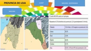 PROVINCIA DE LOJA 11D07 MACARA -SOZORANGA
MACARA
 