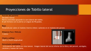Angulo Tobillo Proyecciones radiográficas | PPTX