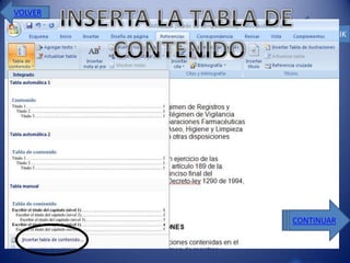 VOLVER

           HACER CLIK




         CONTINUAR
 