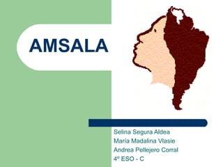AMSALA Selina Segura Aldea María Madalina Vlasie  Andrea Pellejero Corral  4º ESO - C 
