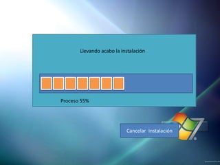 Llevando acabo la instalación




Proceso 55%




                           Cancelar Instalación
 