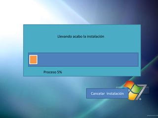 Llevando acabo la instalación




Proceso 5%




                           Cancelar Instalación
 