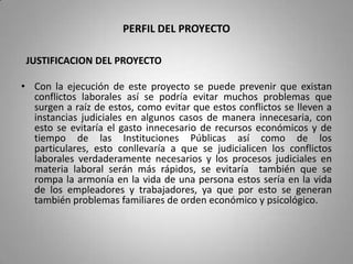 ANTECEDENTESExiste un considerable número de empleadores y de trabajadores que no tienen un buen conocimiento sobre derechos y obligaciones laborales según los resultados arrojados por la encuesta realizada a 25 empleadores y 25 trabajadores de la ciudad de Ambato.Existen antecedentes que tienen relación con este proyecto como en el caso el Ministerio de Relaciones Laborales, que ha realizado varios programas y proyectos en el año 2010 en lo referente a la capacitación a empleadores y trabajadores sobre sus derechos y obligaciones entre  los cuales el principal es está un “Plan Nacional de capacitación y difusión de la Normatividad Laboral”, así también el “Programa de difusión de derechos y deberes en el mundo laboral”,entreotros.