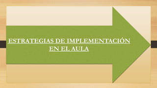 ESTRATEGIAS DE IMPLEMENTACIÓN
EN EL AULA

 